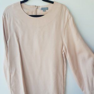 Beige Nude color balloon sleeve COS dress